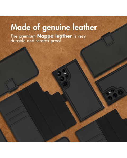 Accezz Premium Leather 2 in 1 Wallet Bookcase Samsung Galaxy S22 Ultra - Zwart / Schwarz / Black