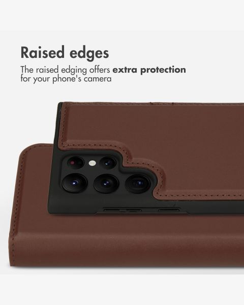 Accezz Premium Leather 2 in 1 Wallet Bookcase Samsung Galaxy S22 Ultra - Bruin / Braun  / Brown