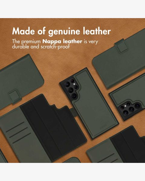 Accezz Premium Leather 2 in 1 Wallet Bookcase Samsung Galaxy S22 Ultra - Groen / Grün  / Green