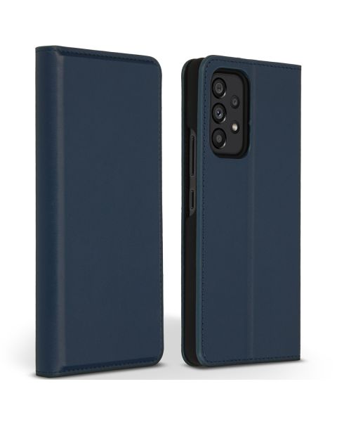 Accezz Premium Leather Slim Bookcase Samsung Galaxy A53 - Donkerblauw / Dunkelblau  / Dark blue