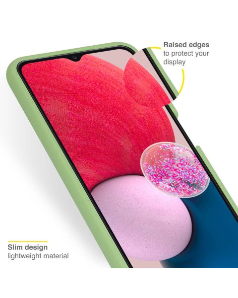 Accezz Liquid Silicone Backcover Samsung Galaxy A13 (4G) - Groen / Grün  / Green