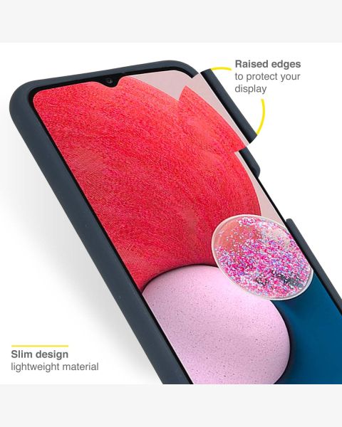 Accezz Liquid Silicone Backcover Samsung Galaxy A13 (4G) - Donkerblauw / Dunkelblau  / Dark blue