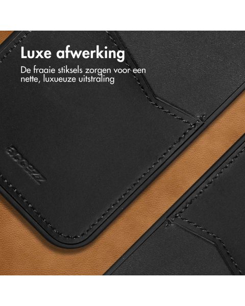 Accezz Premium Leather Card Slot Backcover iPhone 13 Pro - Zwart / Schwarz / Black