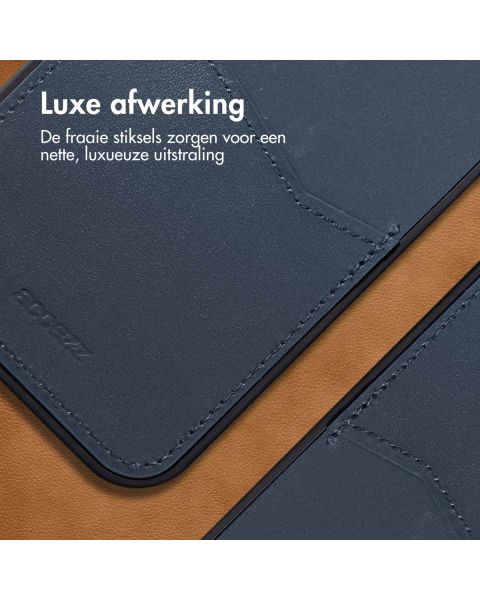 Accezz Premium Leather Card Slot Backcover iPhone 13 Pro - Donkerblauw / Dunkelblau  / Dark blue