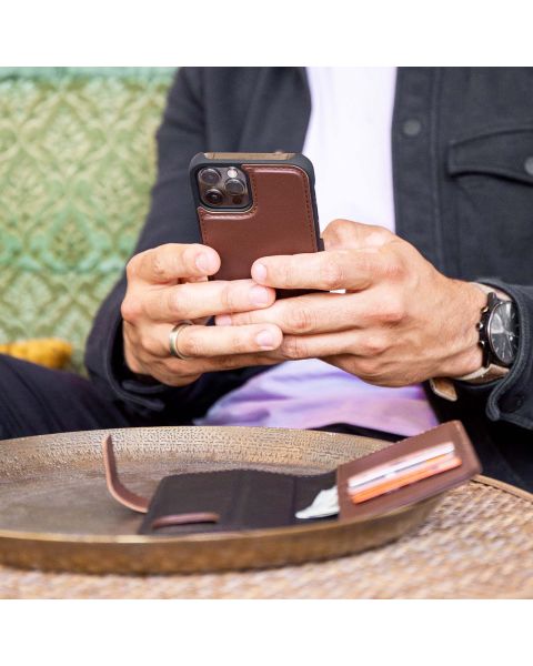 Accezz Premium Leather 2 in 1 Wallet Bookcase iPhone 14 Pro Max - Bruin / Braun  / Brown