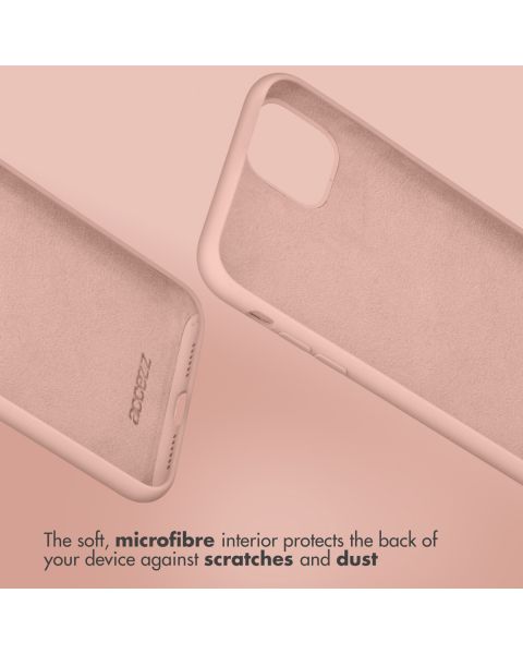 Accezz Liquid Silicone Backcover iPhone 14 - Roze / Rosa / Pink