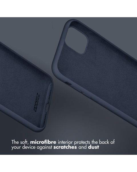 Accezz Liquid Silicone Backcover iPhone 14 Pro Max - Donkerblauw / Dunkelblau  / Dark blue