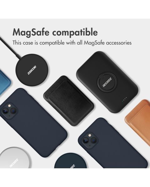 Accezz Liquid Silicone Backcover met MagSafe iPhone 14 Pro - Donkerblauw / Dunkelblau  / Dark blue