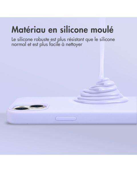 Accezz Liquid Silicone Backcover met MagSafe iPhone 14 Plus - Paars / Violett  / Purple