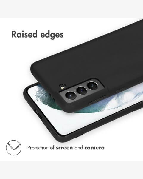 Accezz Color Backcover Samsung Galaxy S21 - Zwart / Schwarz / Black