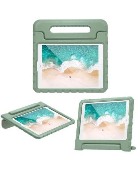 Accezz Kidsproof Backcover met handvat iPad 10.2 (2019 / 2020 / 2021) - Olijfgroen / Grün  / Green