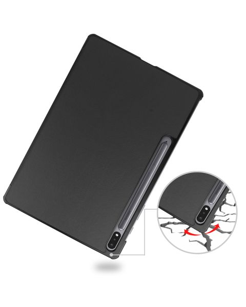 Accezz Trifold Bookcase Samsung Galaxy Tab S8 Plus / S7 Plus / S7 FE 5G - Zwart / Schwarz / Black