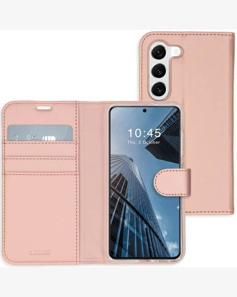 Accezz Wallet Softcase Bookcase Samsung Galaxy S23 Plus - Rosé Goud / Roségold