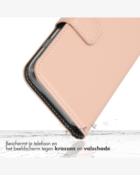 Selencia Echt Lederen Bookcase Samsung Galaxy S23 - Dusty Pink