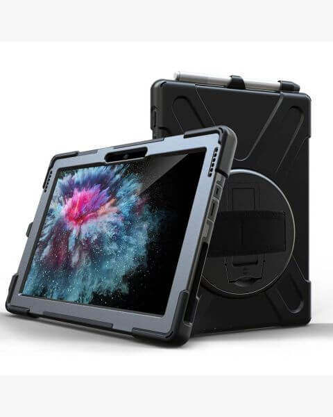 Accezz Full Protective back cover met strap Samsung Galaxy Tab Active 4 Pro - Zwart / Schwarz / Black