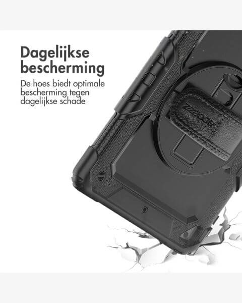 Accezz Rugged Backcover met schouderstrap iPad (2017 / 2018) - Zwart / Schwarz / Black