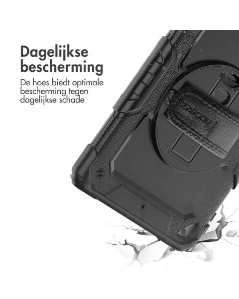 Accezz Rugged Backcover met schouderstrap iPad (2017 / 2018) - Zwart / Schwarz / Black