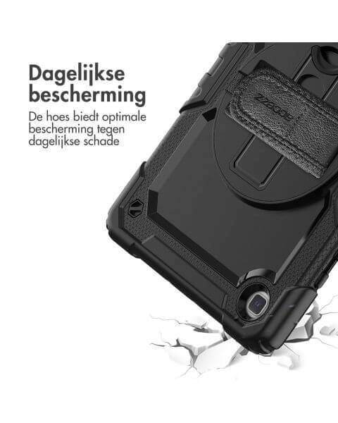Accezz Rugged Backcover met schouderstrap Samsung Galaxy Tab A7 Lite - Zwart / Schwarz / Black