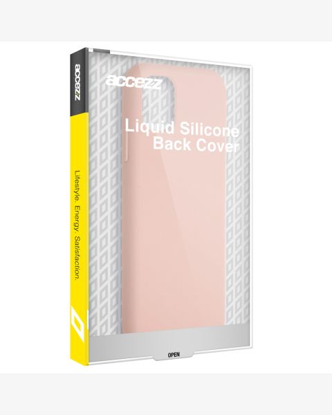 Accezz Liquid Silicone Backcover iPhone 15 Plus - Roze / Rosa / Pink