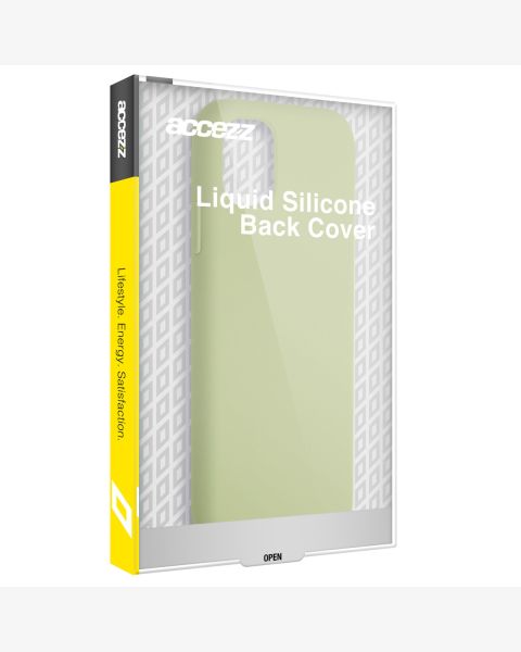 Accezz Liquid Silicone Backcover iPhone 15 Pro Max - Groen / Grün  / Green