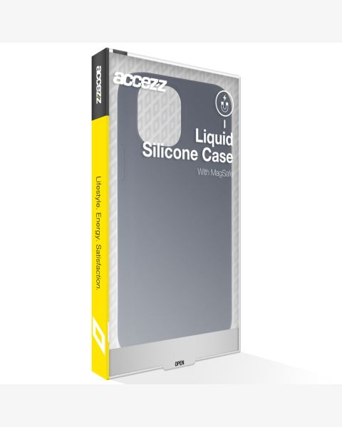 Accezz Liquid Silicone Backcover met MagSafe iPhone 15 - Donkerblauw / Dunkelblau  / Dark blue