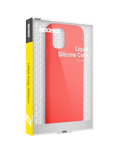 Accezz Liquid Silicone Backcover met MagSafe iPhone 15 Pro - Rood / Rot / Red