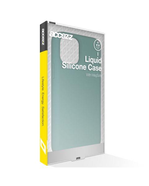 Accezz Liquid Silicone Backcover met MagSafe iPhone 15 Pro - Donkergroen / Dunkelgrün  / Dark Green
