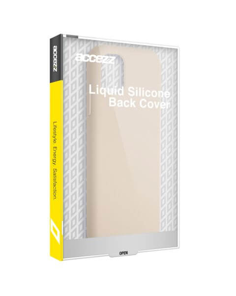 Accezz Liquid Silicone Backcover met MagSafe iPhone 15 Pro Max - Stone