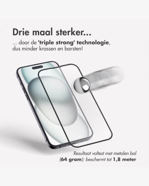 Accezz Triple Strong Full Cover Glas Screenprotector met applicator Samsung Galaxy S22 / S23 - Transparant / Transparent