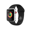 Apple Watch Series 3 | 38mm | Aluminium Case Zilver | Zwart sportbandje | GPS | WiFi + 4G