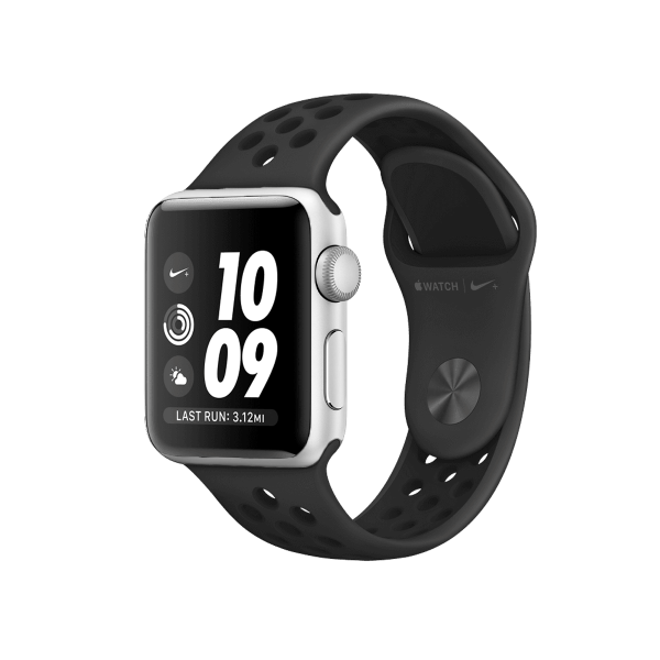 Apple Watch Series 3 | 38mm | Aluminium Case Zilver | Zwart sportbandje | Nike+ | GPS | WiFi