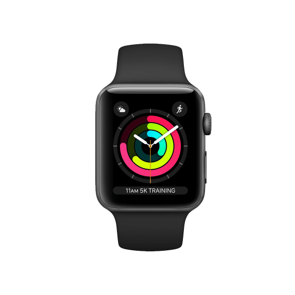 Apple Watch Series 3 | 38mm | Aluminium Case Spacegrijs | Zwart sportbandje | GPS | WiFi