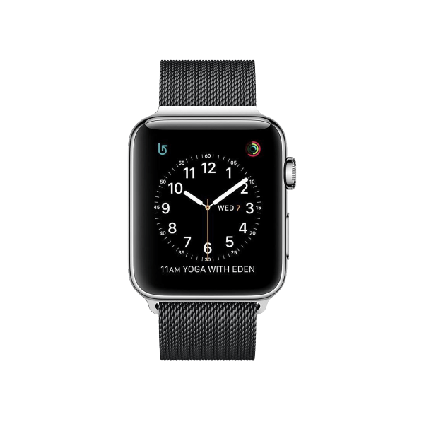 Apple Watch Series 2 | 42mm | Stainless Steel Case Zilver | Zwart sportbandje | GPS | WiFi