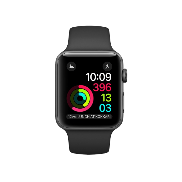 Apple Watch Series 2 | 42mm | Aluminium Case Spacegrijs | Zwart sportbandje | GPS | WiFi