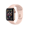 Apple Watch Series 4 | 44mm | Stainless Steel Case Goud | Roze sportbandje | GPS | WiFi + 4G