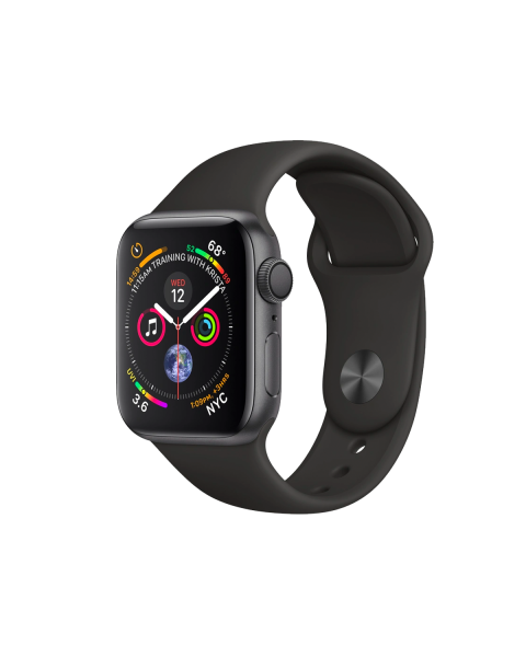 Refurbished Apple Watch Series 4 | 40mm | Aluminium Case Spacegrijs | Zwart sportbandje | GPS | WiFi