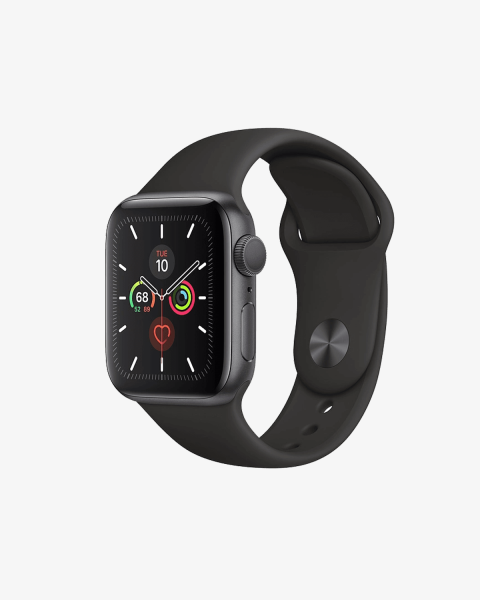 Apple Watch Series 5 | 40mm | Aluminium Case Spacegrijs | Zwart sportbandje | GPS | WiFi + 4G