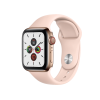 Apple Watch Series 5 | 40mm | Stainless Steel Case Goud | Roze sportbandje | GPS | WiFi + 4G