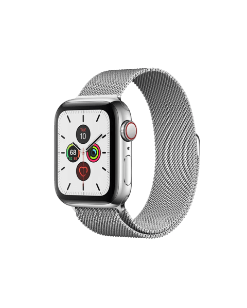Apple Watch Series 5 | 40mm | Stainless Steel Case Zilver | Zilver Milanees bandje | GPS | WiFi + 4G
