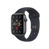 Apple Watch Series 5 | 44mm | Aluminium Case Spacegrijs | Middernacht Blauw sportbandje | GPS | WiFi + 4G