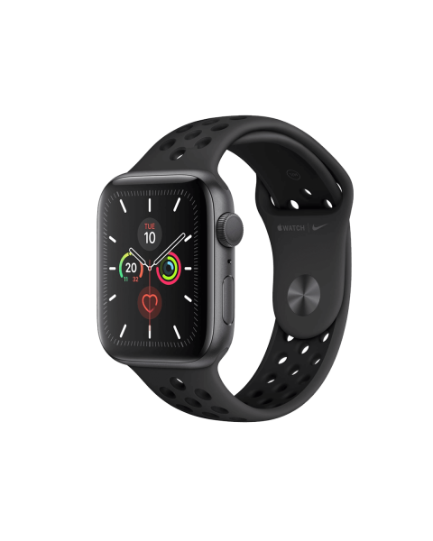 Refurbished.nl Refurbished Apple Watch Series 5 | 44mm | Aluminium Case Spacegrijs | Zwart Nike sportbandje | GPS | WiFi + 4G aanbieding