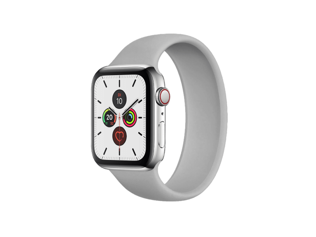 Apple Watch Series 5 | 44mm | Stainless Steel Case Zilver | Grijs sport loop | GPS | WiFi + 4G B-grade