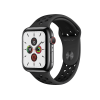 Apple Watch Series 5 | 44mm | Stainless Steel Case Zwart | Zwart Nike sportbandje | GPS | WiFi + 4G
