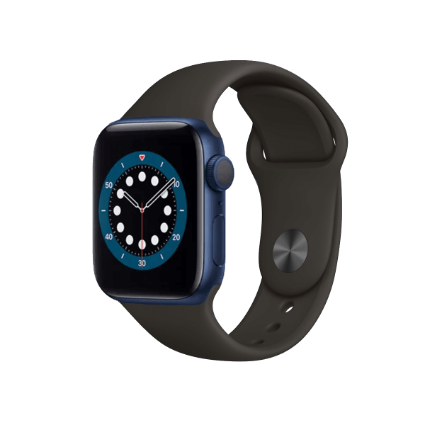 Apple Watch Series 6 | 40mm | Aluminium Case Blauw | Zwart sportbandje | GPS | WiFi + 4G
