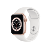 Apple Watch Series 6 | 40mm | Aluminium Case Goud | Wit sportbandje | GPS | WiFi + 4G