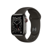 Apple Watch Series 6 | 40mm | Stainless Steel Case Grafiet | Zwart sportbandje | GPS | WiFi + 4G