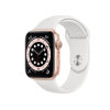 Apple Watch Series 6 | 44mm | Aluminium Case Goud | Wit sportbandje | GPS | WiFi + 4G