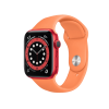 Apple Watch Series 6 | 44mm | Aluminium Case Rood | Papaya sportbandje | GPS | WiFi + 4G