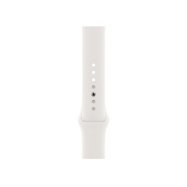 Apple Watch Series 6 | 44mm | Stainless Steel Case Grafiet | Wit sportbandje | GPS | WiFi + 4G