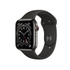 Apple Watch Series 6 | 44mm | Stainless Steel Case Grafiet | Zwart sportbandje | GPS | WiFi + 4G